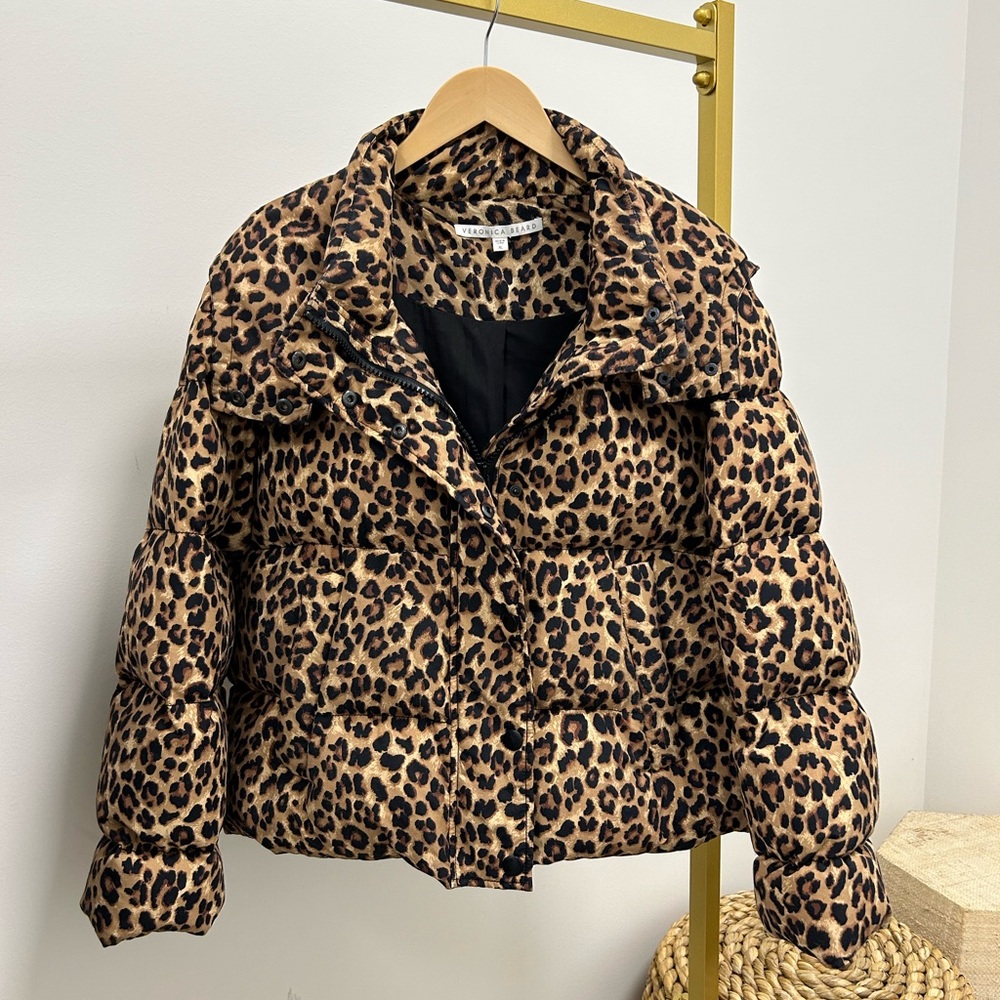Veronica Beard Leopard Down Jacket